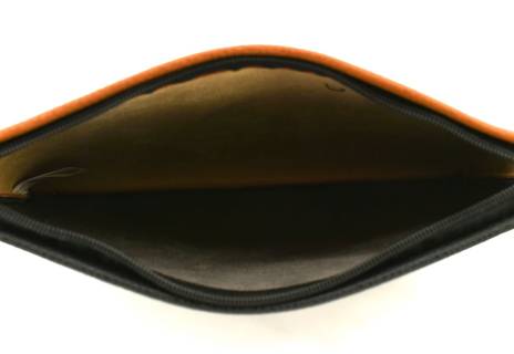 Dámská kabelka psaníčko - černá/rezavá