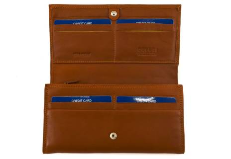 Dámská kožená peněženka Coveri Collection - hnědá