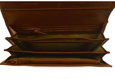 Dámská kožená peněženka Coveri Collection - hnědá