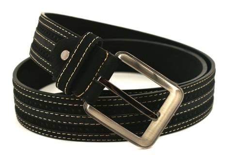 Pánský opasek z ekokůže - černá