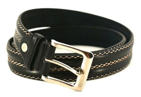 Pánský opasek z ekokůže - černá