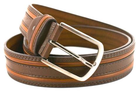 Pánský opasek z ekokůže - hnědá/115