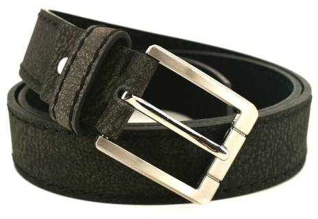 Pánský opasek z ekokůže - tmavě šedá/130