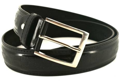 Pánský opasek z ekokůže - černá/115