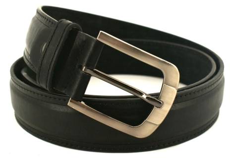 Pánský opasek z ekokůže - černá/120