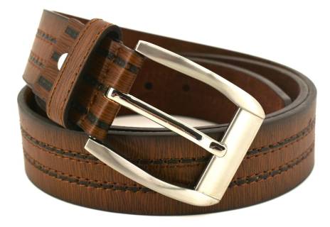 Opasek z ekokůže - hnědá/120