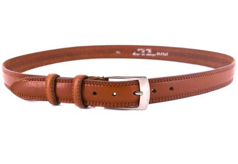 Kožený opasek Made in italy - hnědá/115