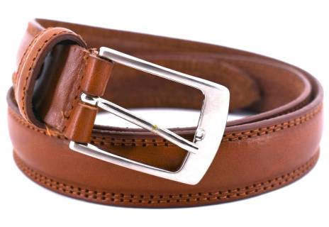 Kožený opasek Made in italy - hnědá/115