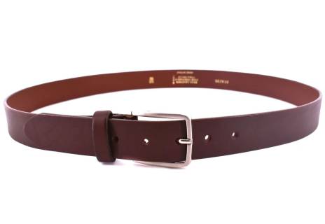 Kožený opasek Made in italy - tmavě hnědá/125
