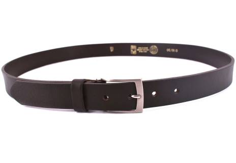 Kožený opasek Made in italy - tmavě hnědá/115