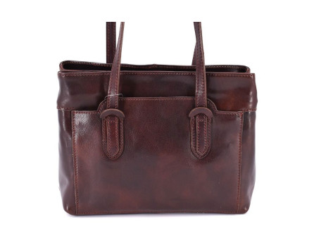 Dámská kožená kabelka Arteddy - tmavě hnědá