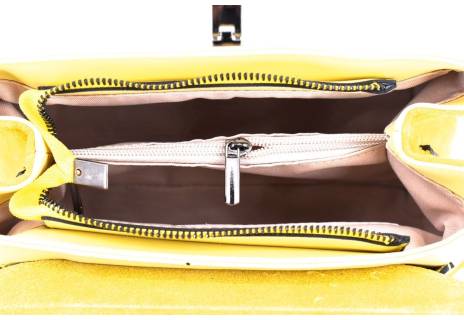 Dámská kožená kabelka Arteddy - žlutá