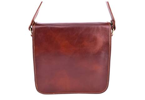 Kožená taška přes rameno crossbody s klopnou