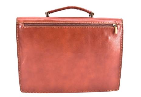 Kožená aktovka Arteddy - 1 komorová hnědá