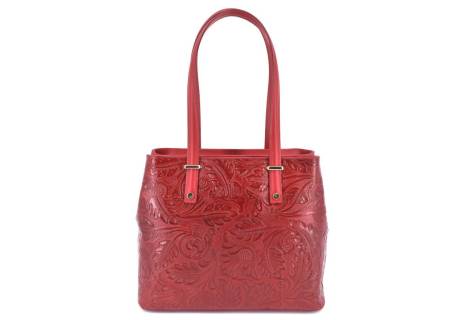 Dámská kožená kabelka s květovaným vzorem  Arteddy