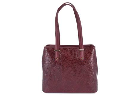 Dámská kožená kabelka s květovaným vzorem  Arteddy