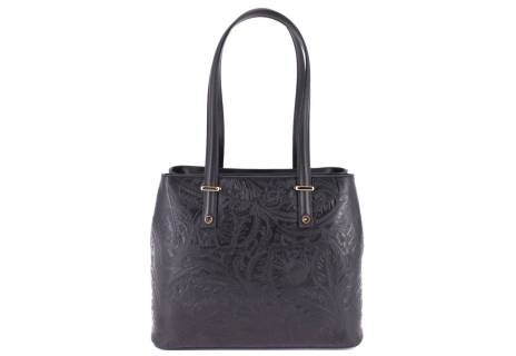 Dámská kožená kabelka s květovaným vzorem  Arteddy