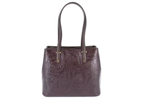 Dámská kožená kabelka s květovaným vzorem  Arteddy
