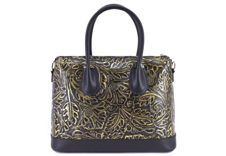 Dámská kožená kabelka s květovaným vzorem  Arteddy