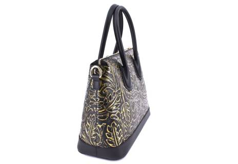 Dámská kožená kabelka s květovaným vzorem  Arteddy