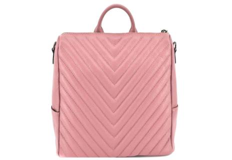 Dámský kožený prošívaný batoh a kabelka v jednom /Arteddy