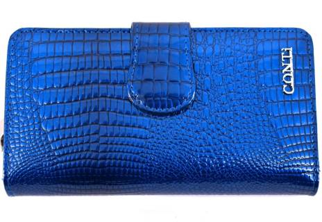 Dámská velká kožená lakovaná peněženka CONTI