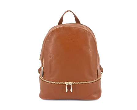 Dámský/dívčí kožený batoh Arteddy - hnědá