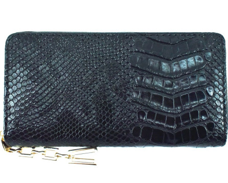 Peněženka  pouzdrového typu kroko - černá