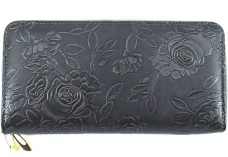 Dámská / dívčí velká peněženka  pouzdrového typu  s květovaným vzorem