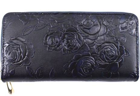 Dámská / dívčí velká peněženka  pouzdrového typu  s květovaným vzorem