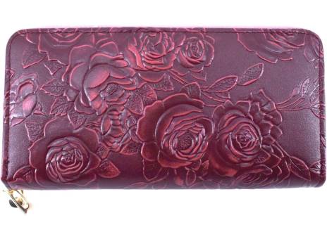 Dámská / dívčí velká peněženka  pouzdrového typu  s květovaným vzorem