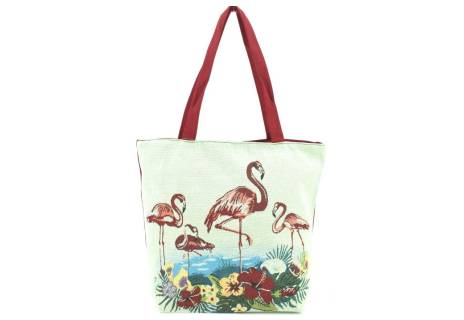 Kabelka/ taška s potiskem plameňák