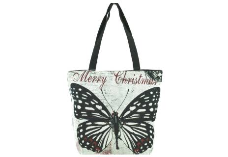 Kabelka/  taška s potiskem - motýlek