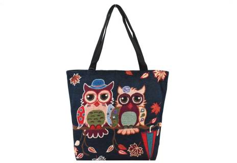 Kabelka/ taška s potiskem - sova