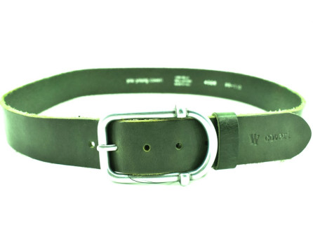 Kožený opasek Coveri v dárkové krabičce - tmavě zelená 105