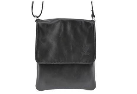 Dámská kožená crossbody kabelka s klopnou Arteddy