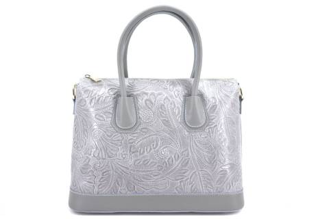 Dámská kožená kabelka s květovaným vzorem  Arteddy