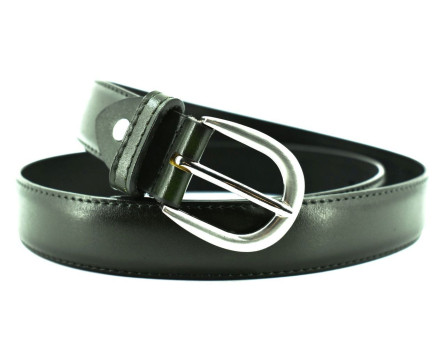 Dámský jednobarevný kožený opasek Arteddy - tmavě zelená / 110