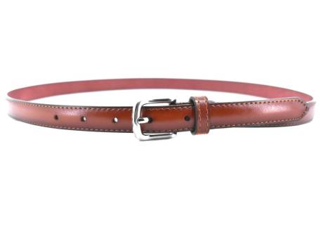 Dámský úzký jednobarevný kožený opasek Arteddy