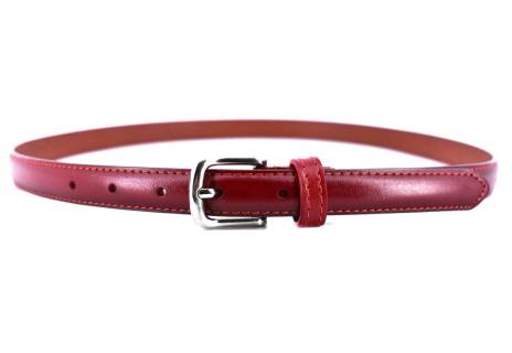Dámský úzký jednobarevný kožený opasek Arteddy