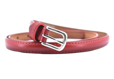 Dámský úzký jednobarevný kožený opasek Arteddy