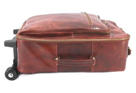 Cestovní palubní kožený kufr Arteddy 40l