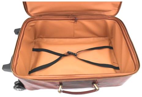 Cestovní palubní kožený kufr Arteddy 40l