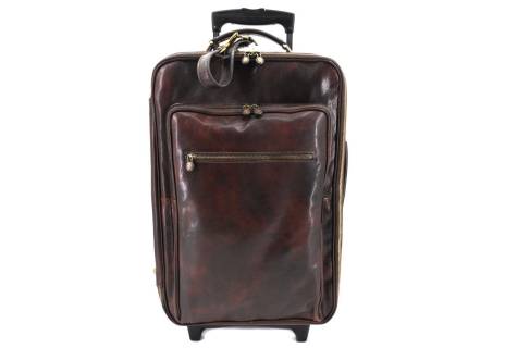 Cestovní palubní kožený kufr Arteddy 40l