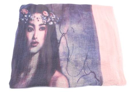 Moderní dámský šátek s potiskem