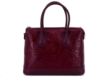 Dámská kožená kabelka s květovaným vzorem  Arteddy