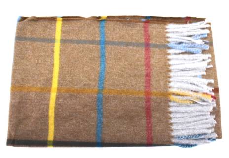 Károvaná šála s třásněmi dámská/pánská