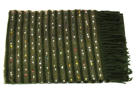 Moderní dámská šála s třásněmi