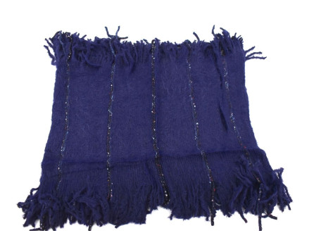 Tunelová zimní šála  - tmavě modrá