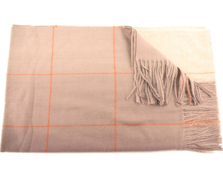 Šála s třásněmi dámská/pánská - béžová